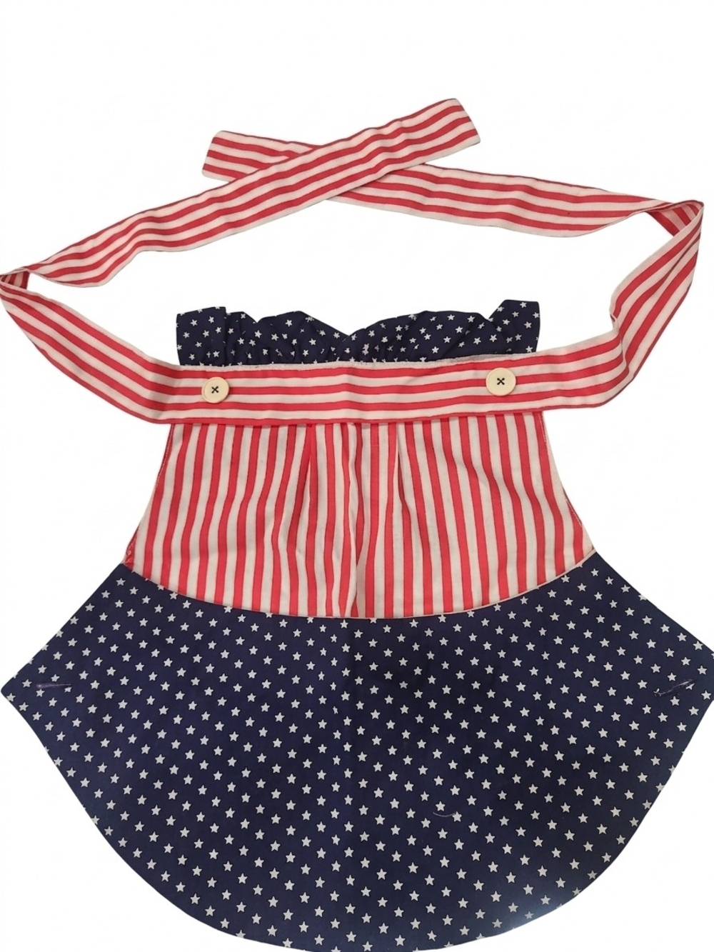 Hand Made Patriotic Flag Half Apron Small/med Size #american Flag #july4th